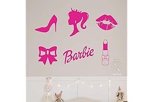 Adorable Peel and Stick Barbie Decals for a Magical Princess's Haven