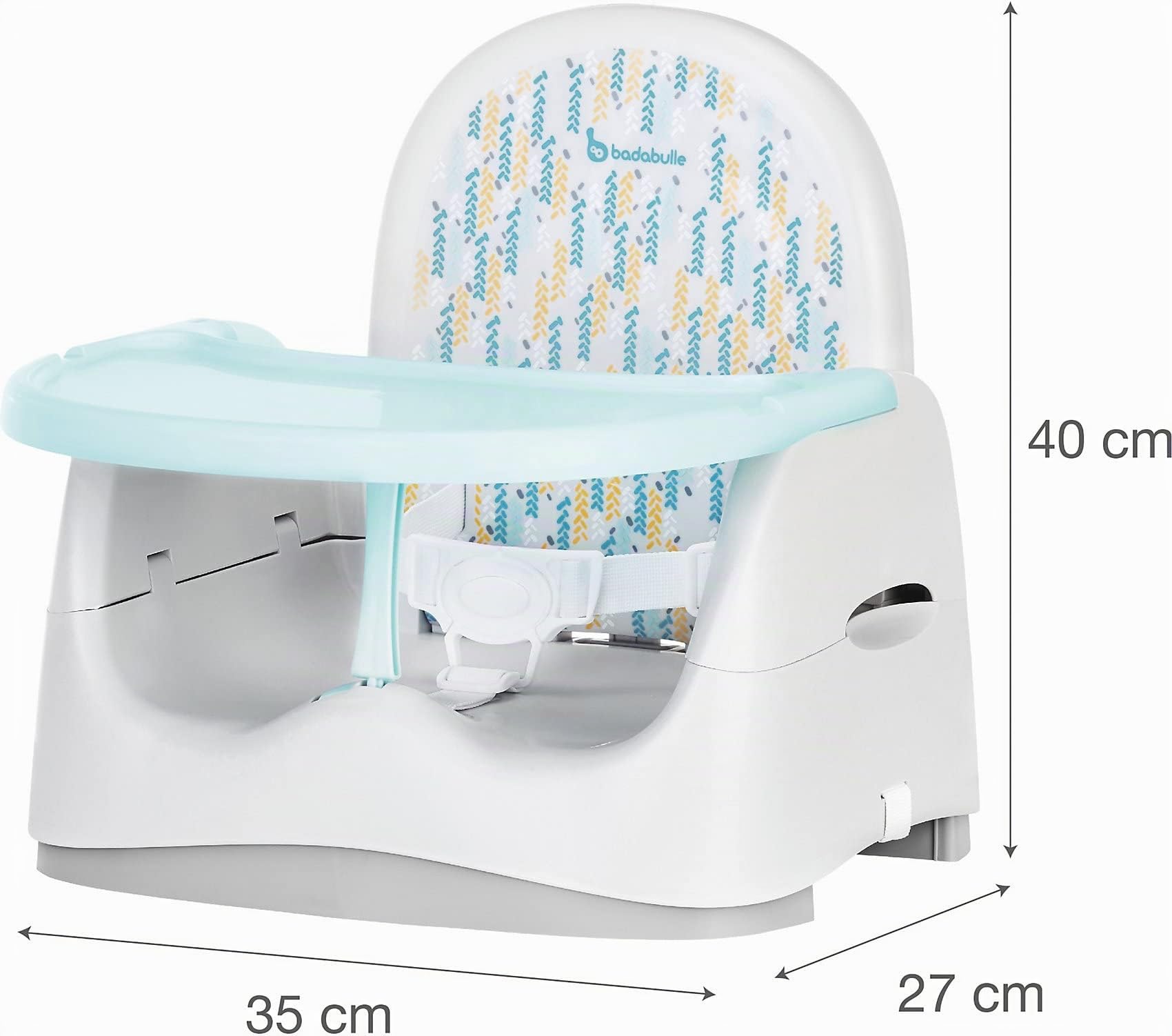 Badabulle Elevador Trendy Meal - Cómodo - Compacto - Plegable - Evolutivo - con Bandeja Extraíble - 6-36 meses - Hasta 15kg