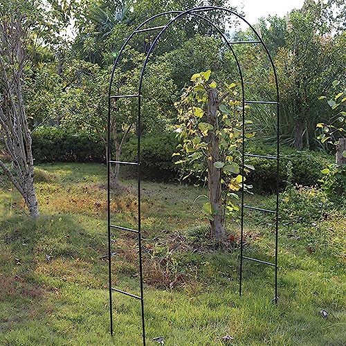 Arche de jardin robuste anti-affaissement avec assemblage facile en métal noir