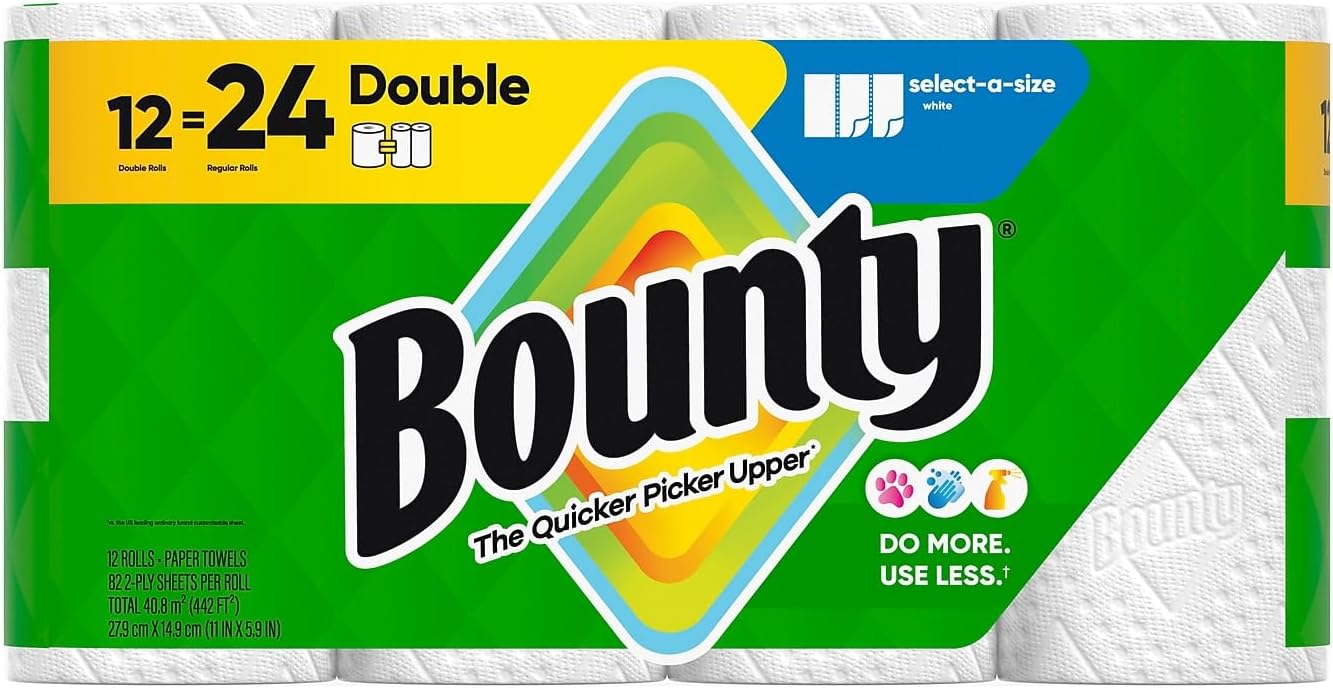 Bounty 2847075 Select-A-Size Paper Towels 2-Ply 110 Sheets/Roll