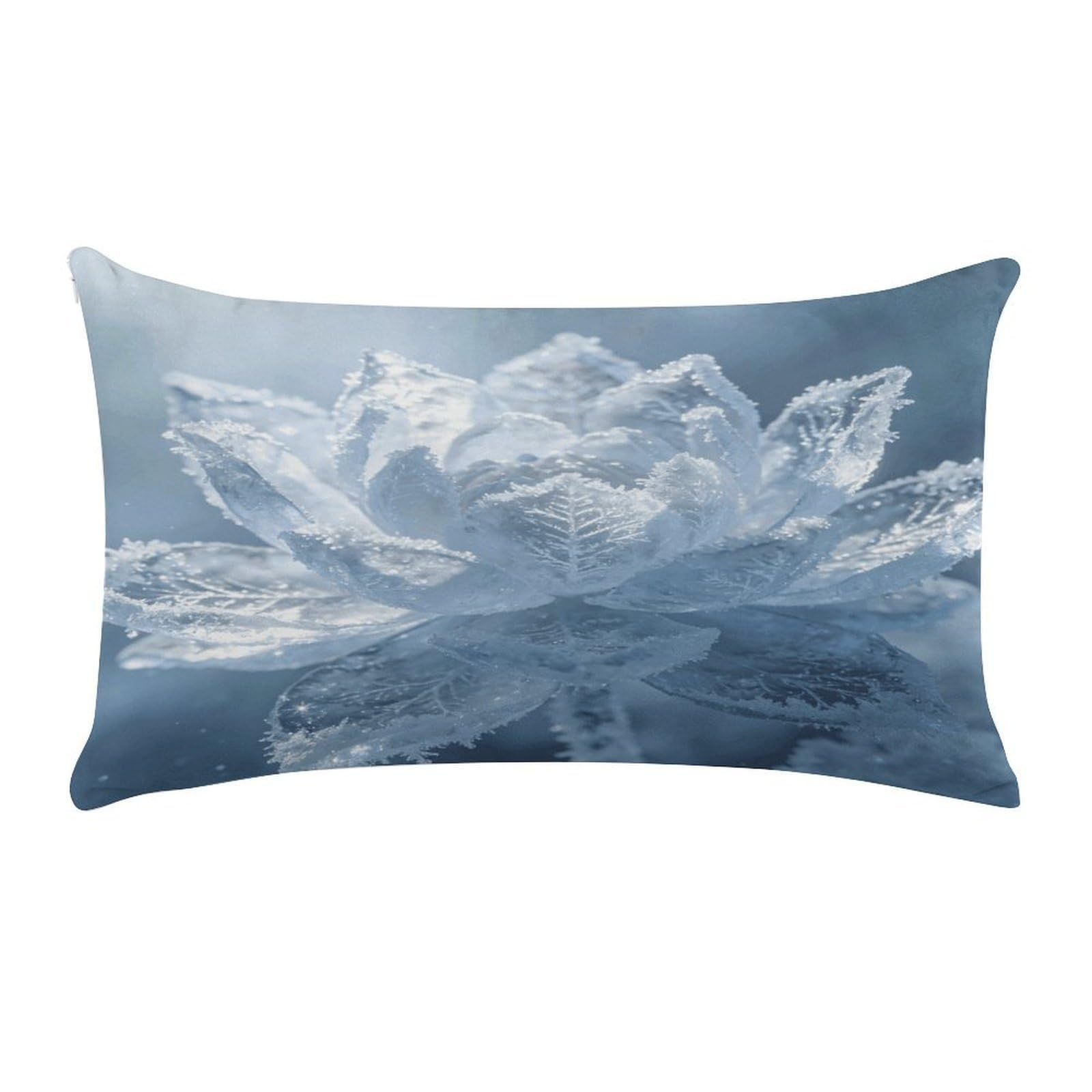 Fodpand Style Ice Lotus Pillow Cases Set Of 1 Extra Soft Pillow Protectors With Hidden Zipper Perfect For Hotels, Guest Rooms,Bedroom 12X20 Inches Pillows Not Included