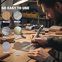 Vista 4 de USB Rechargable Engraving Machines Pen with 35bits,Mini Electric Engraver Etching Machines Cordless Rotary Tools Engraved Jewelry Stone Metal
