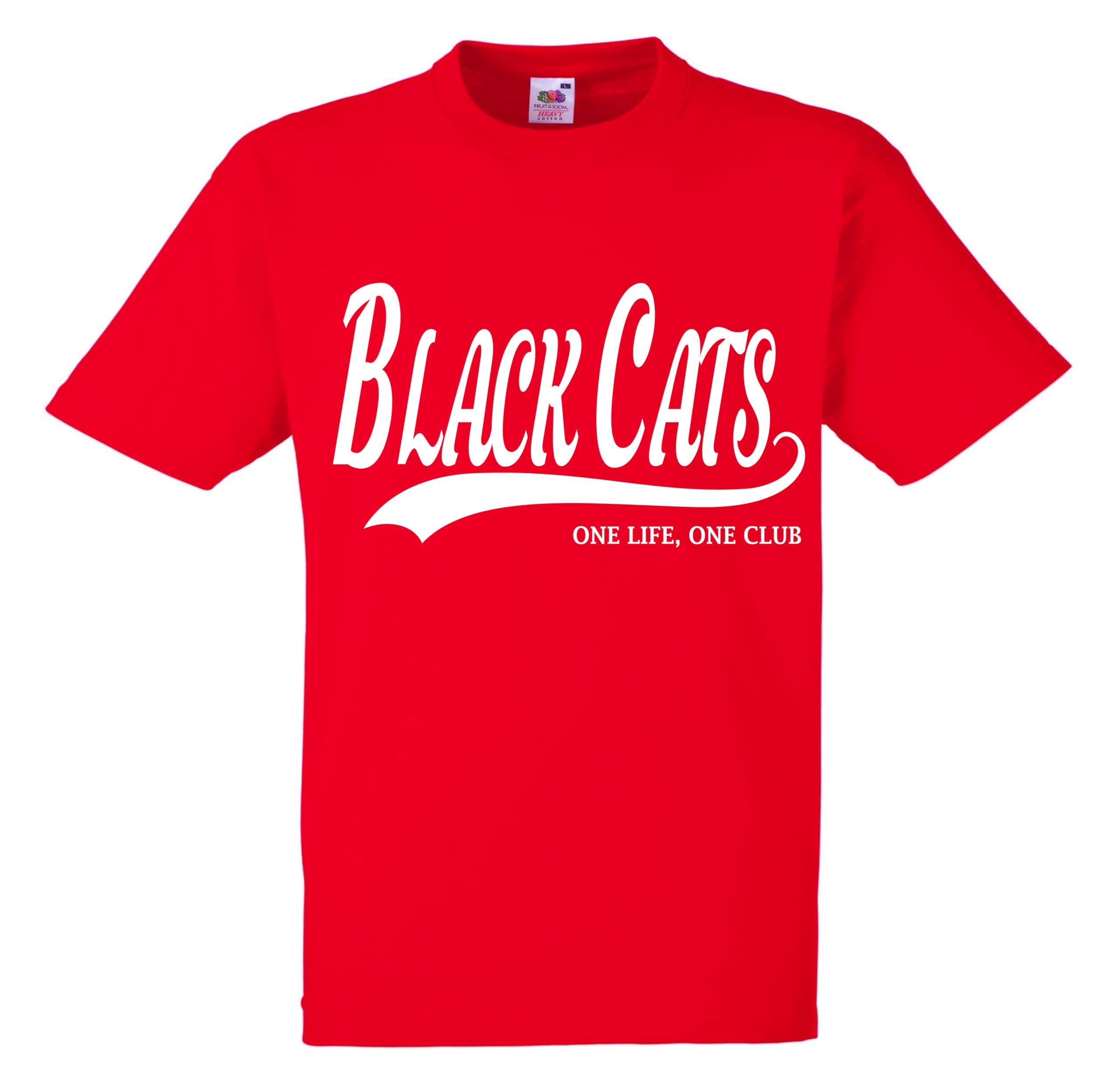 All About The Print Men's Black One Life One Club Cats Tshirt Top Football Gift Premium Clothing Sunderland