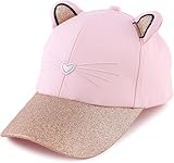 Unisex Kinder Baseballkappe Freizeit Cap Mädchen Sonnenschutz Verstellbar Sommer Outdoor Sonnenhut für Mädchen 3-10 Jahre (A, 3-10 Jahre)