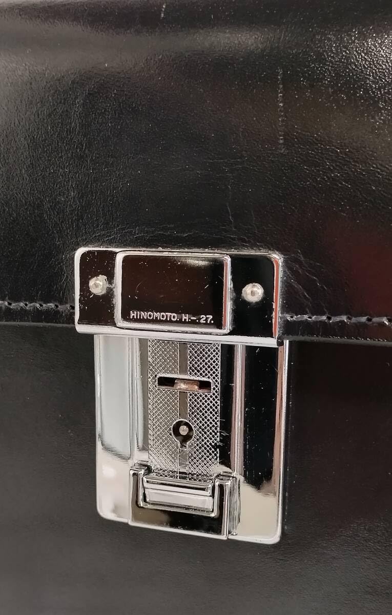 昭和レトロ HINOMOTO 日本製 学生かばん 茶革 ヴィンテージ 稀少 新品