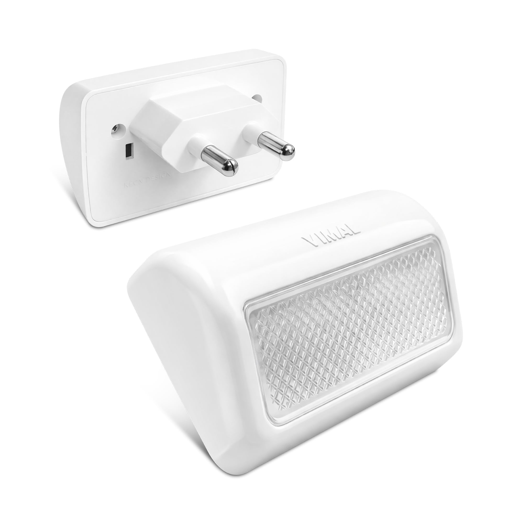 Vimal V-Focus LED Plug-in Night Lamp (Pack of 2) | Warm White | 0.5W Energy-Efficient | ABS Plastic | Ideal for Hallway, Bedroom, Bathroom, Kitchen, Nursery, Kids Room