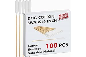Long Q Tips for Dog Ears - 100 Swabs
