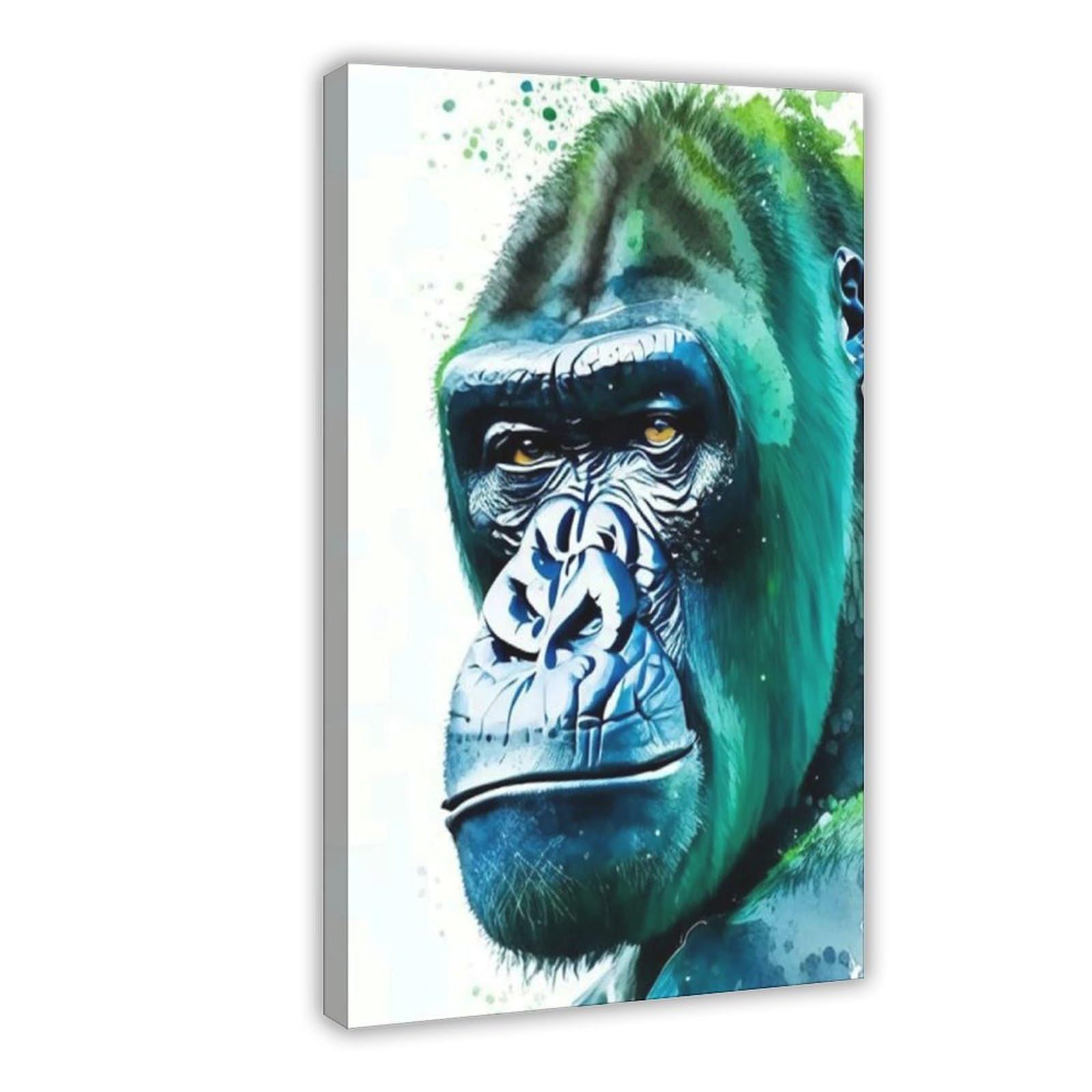 Bareronor Gorilla With Thinking Face Canvas Poster Bedroom Decor Landscape Office Room Decor Gift 20" L X 30" W