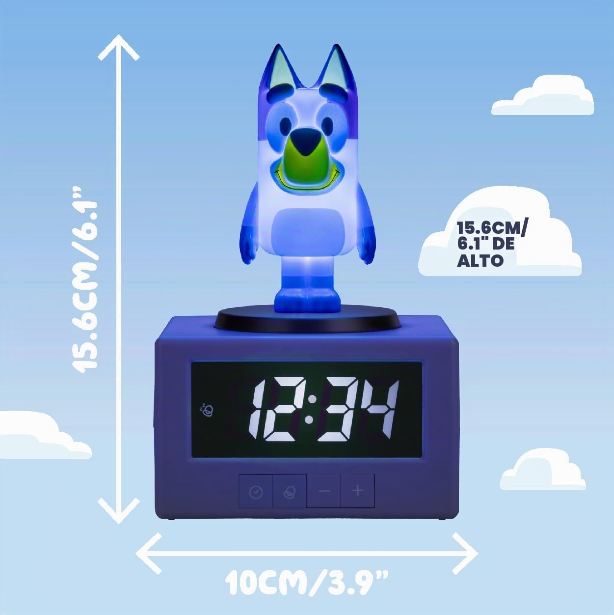 Paladone Reloj Despertador, Azul, pequeño