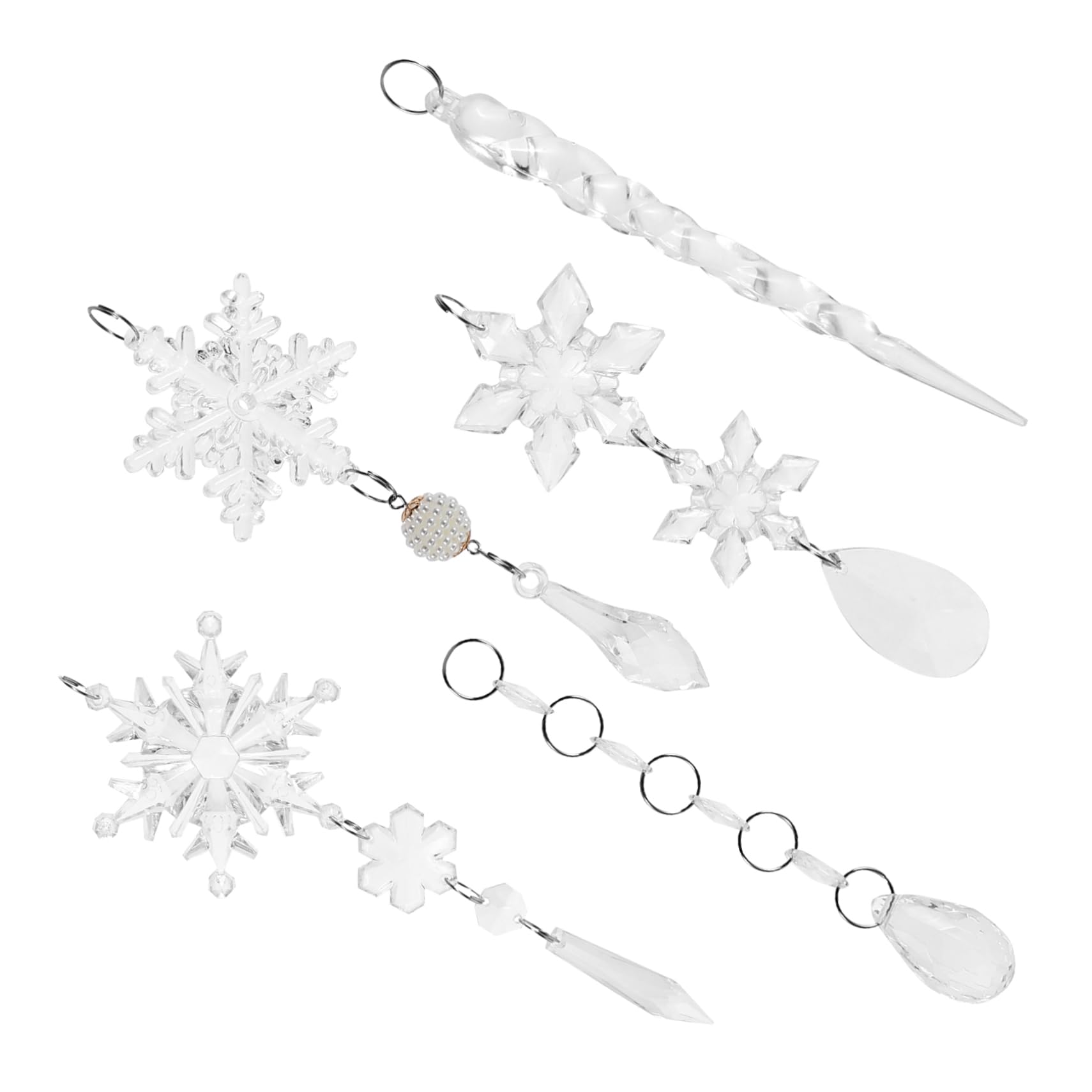 Gatuida 36stücke Teiliges Transparente Schneeflocken-hängedekorationen Für Weihnachtsbaum Fenster Und Wände Festliche Deko Für Partys Und Weihnachten