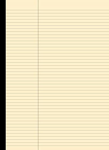 Legal Evidence: Narrow Ruled Notebook, Writing Pad for Legal (Law) Attorney, Junior (Jr.) &amp; Senior (Snr.), Approx 8.5" x 11.75" (8.5" x 11 3/4"), Quality 80gsm Cream Paper - 50 Sheets / 100 Pages