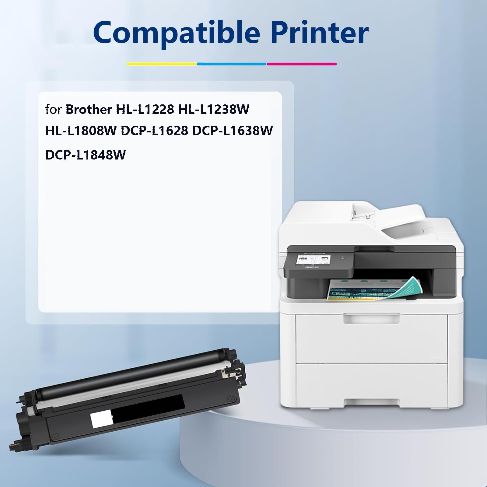 Cartuccia Toner TN118 ad alta Capacità Ricambio per Brother HL-L1228 HL-L1238W HL-L1808W DCP-L1628 DCP-L1638W DCP-L1848W Stampanti, 1500 Pagine, Stampe Nere Nitide,Black-2 pack