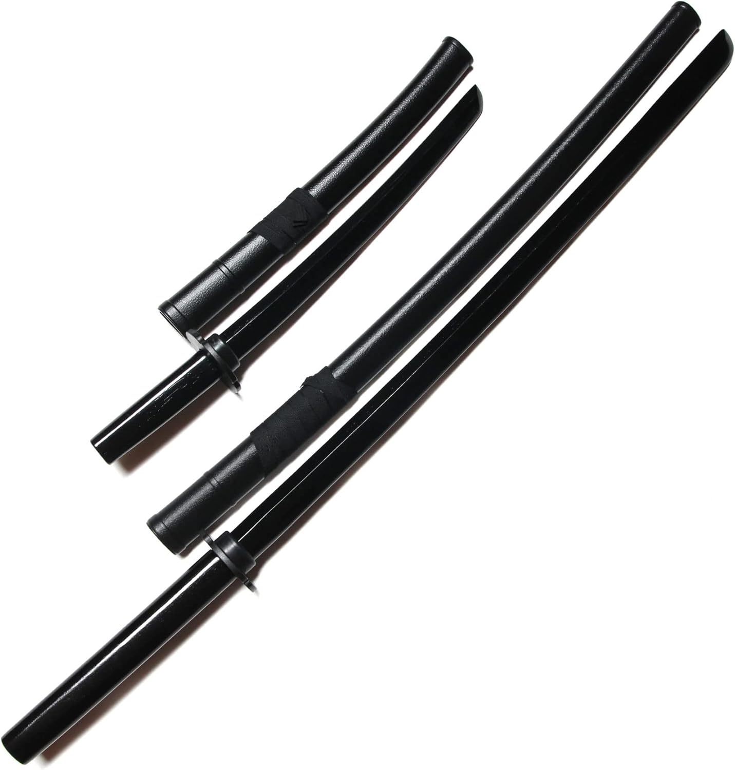 E-BOGU Martial Art Training Equipment Set with Plastic Scabbards and Tsuba Handguard (Black)