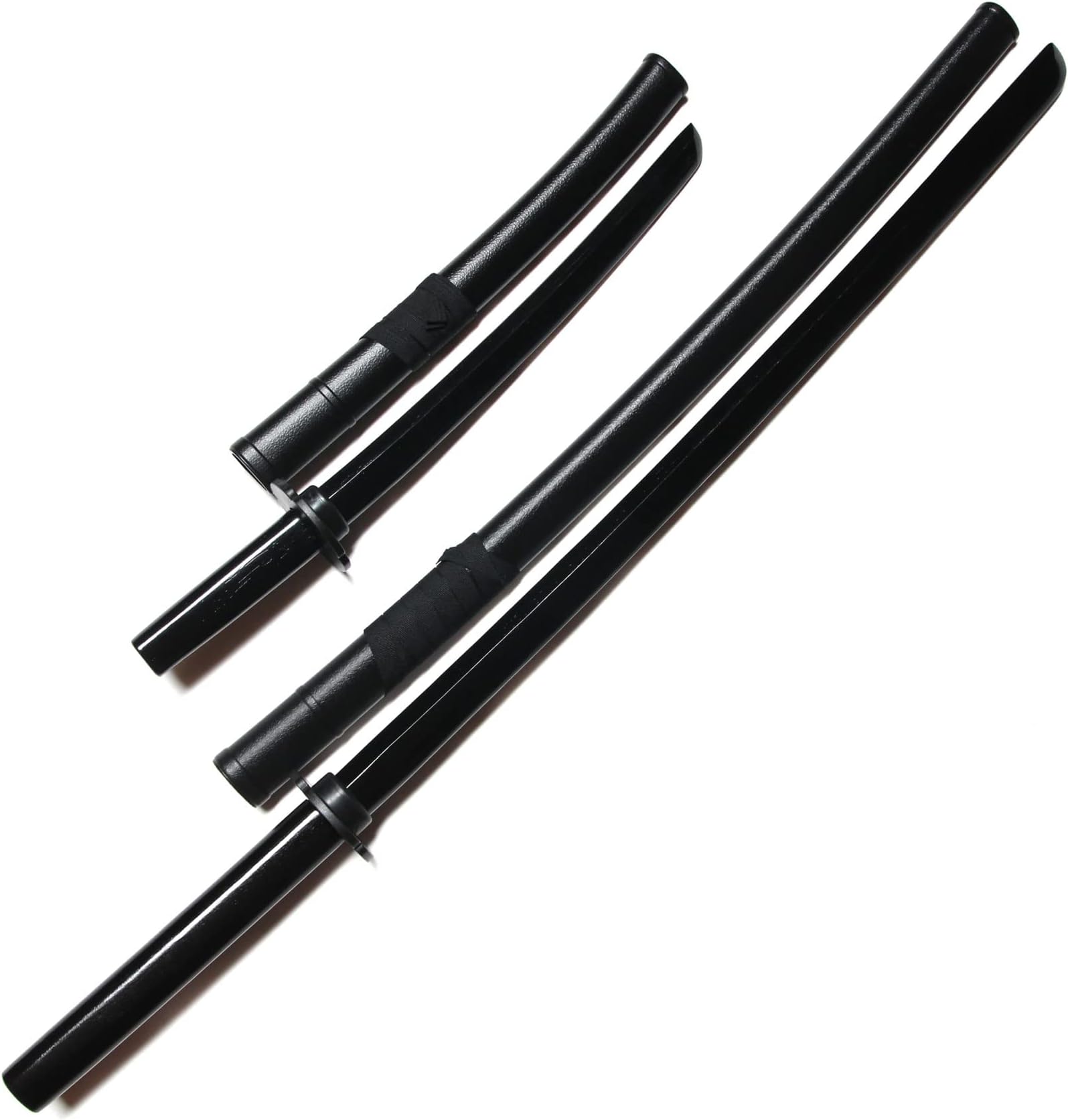 E-BOGU Martial Art Training Equipment Set with Plastic Scabbards and Tsuba Handguard (Black)