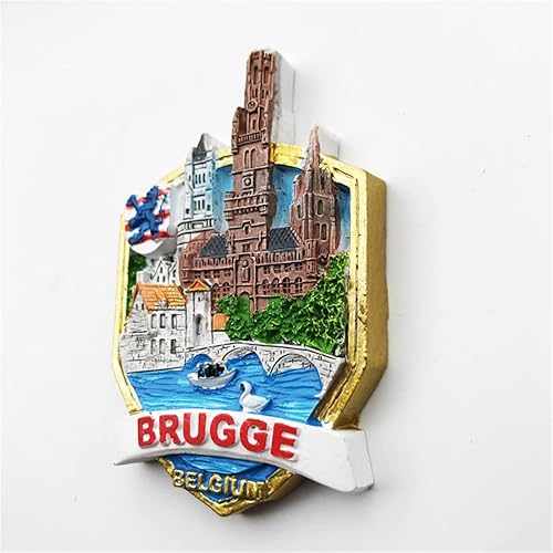 Miniatura 3 de Brujas Belgium - Imán de nevera 3D, regalo de recuerdo de resina, hecho a mano, para nevera, colección de decoración para el hogar y la cocina