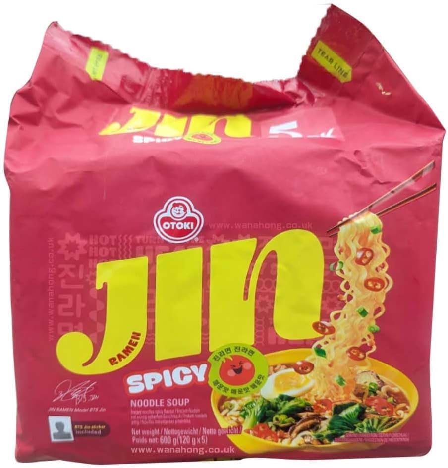 WaNaHong Ottogi Jin Ramen Spicy Flavour 120g (Pack of 20)
