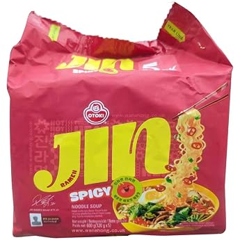 WaNaHong Ottogi Jin Ramen Spicy Flavour 120g Pack of 20