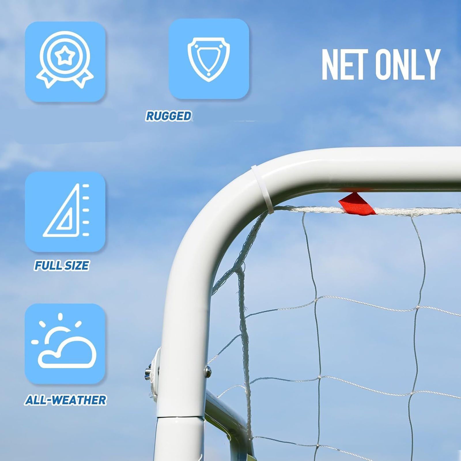 Portería de fútbol de peso ligero, plegable, red de fútbol para interiores, deportes y exteriores, repuesto de red de fútbol