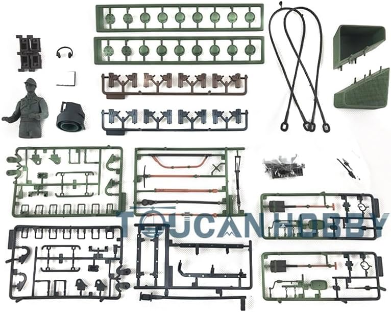 Heng Long US in Stock, RC Tank Decoration Plastic Parts Bag for 1/16 German Leopard2A6 RC Tank 3889 Spare Part