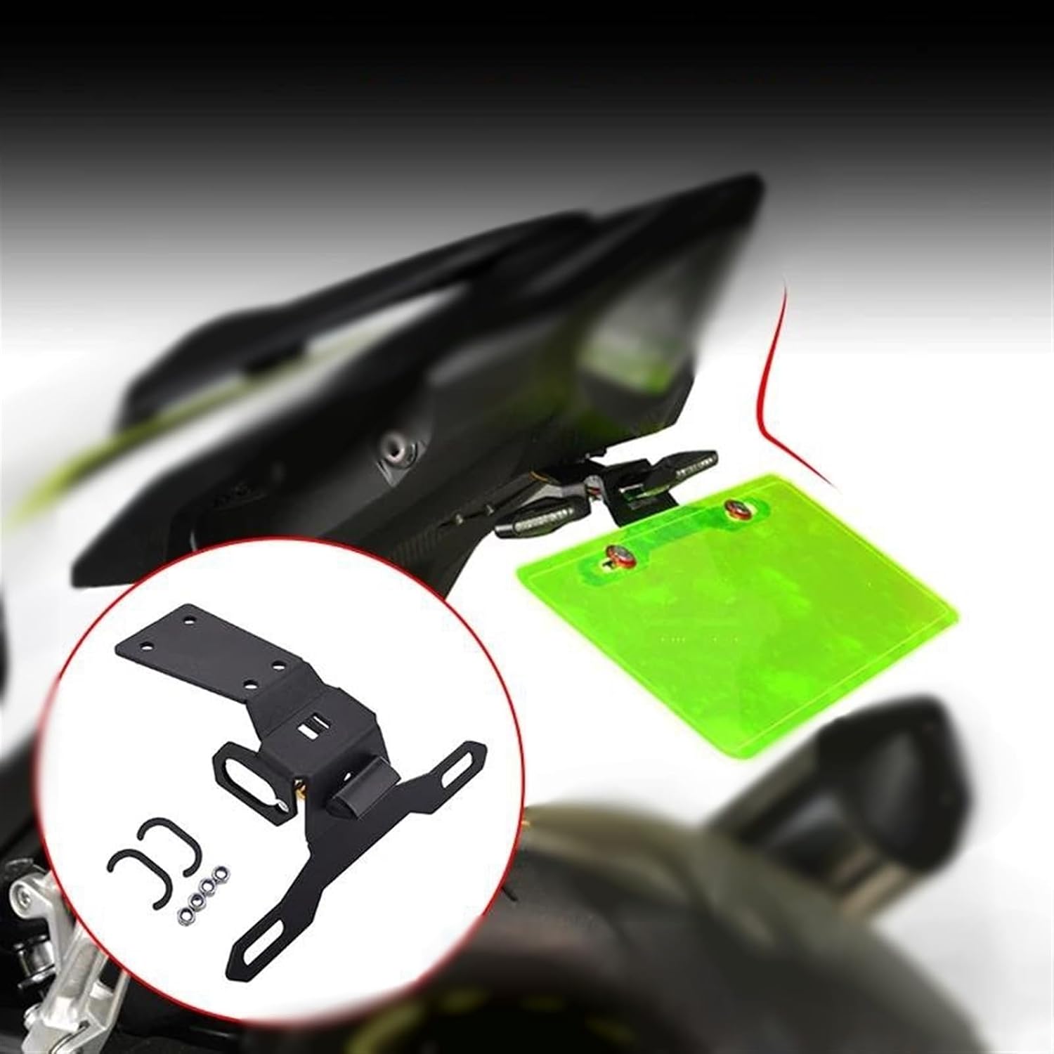 MAKUTU License Protector Bracket Motorcycle License Plate Holder Bracket Rear Tail Tidy Fender Eliminator Kit for CBR500R CBR500 R 2019-2024 2023 2022 2021 2020