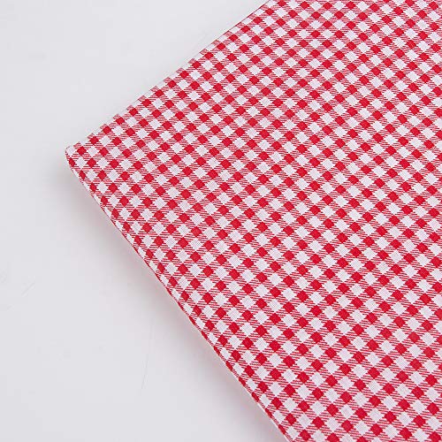 Image of Cotton Fabric DIY Making Supplies Quilting Patchwork Fabric Fat Quarter Bundles DIY for Quilting Cotton Patchwork Cushions (Red, 20 inch x 20 inch)