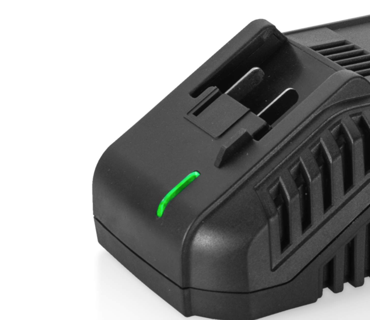 Fast charger, 20 V, EGO Vitopower series, wireless charging indicator.
