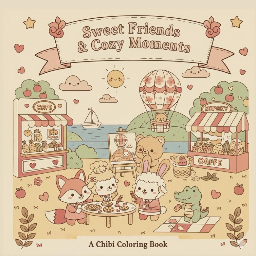Sweet Friends & Cozy Moments (A Chibi Coloring Book)