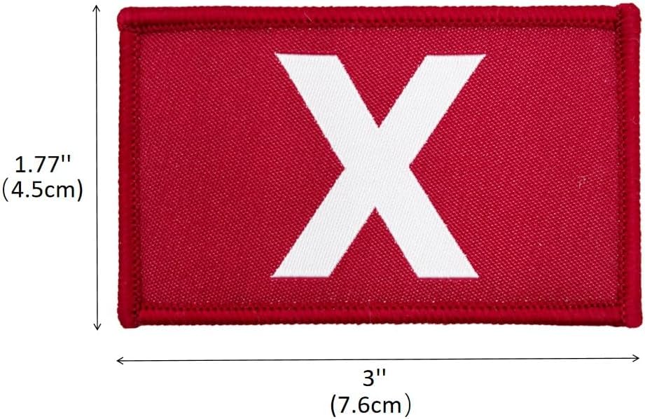 3'' Halloween Game Costume Cosplay Patches, Red X Sign and Blue O Sign Woven Iron on Patches