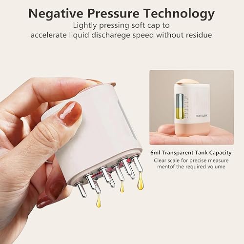 Miniatura 3 de Aplicador eléctrico de aceite para el cabello y masajeador de cuero cabelludo 2 en 1, cepillo aplicador de cuero cabelludo, aplicador de aceite de