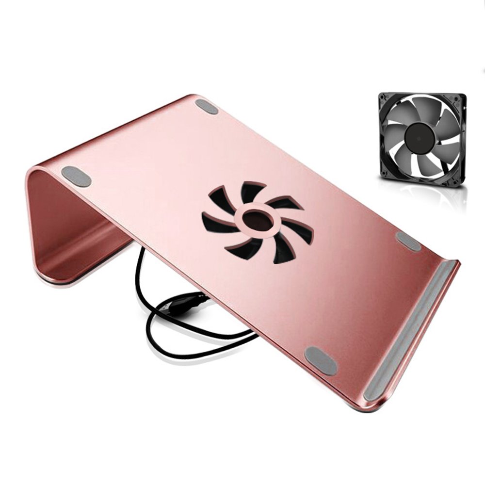 Notebook stand Laptop Stand Ventilated Notebook Stand Aluminum Alloy Cooling Tilted Laptop Computer Stands Laptop Tray Desktop Stand For Laptops up to 17 Inches(Size:18.5×26×8cm) (Color : Rose)
