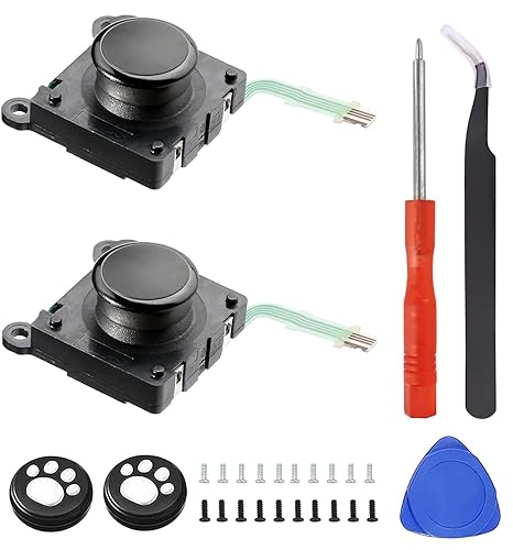 CHENLAN 2-Pack Replacement Joystick Button 3D Rocker Analog ThumbStick Replacement for PSV 2000 PS Vita 2000 2001 Black