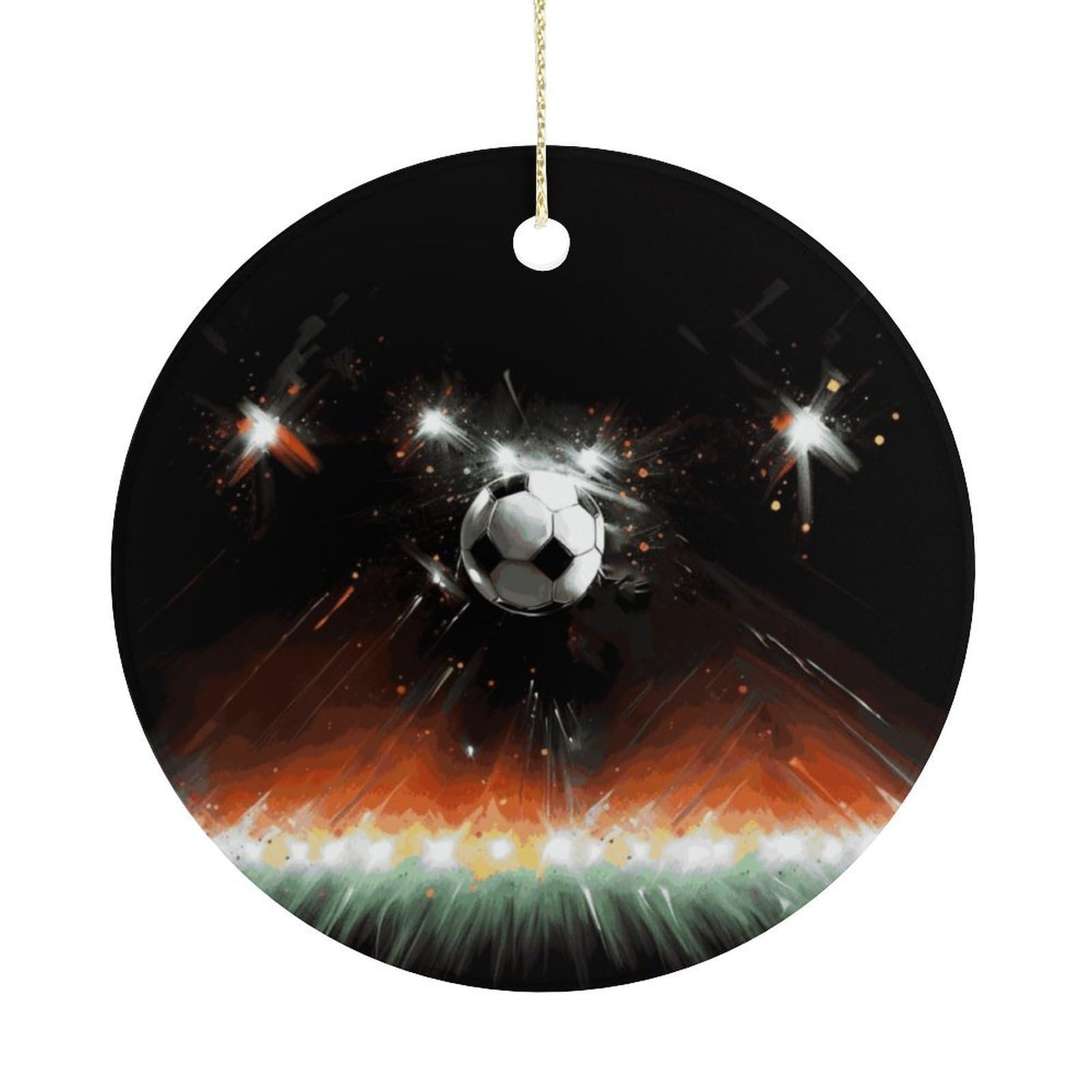 Adfgyerh Women's Style Soccer Painting Hanging Ceramic Ornaments, Christmas Tree Decorations, Funny Home Decor Gifts For Sisters & Work Best Friends