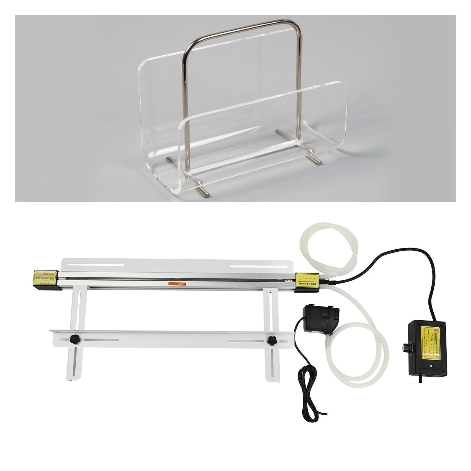 Máquina dobladora de calor de acrílico de aleación de aluminio y PVC acrílico con soporte ajustable para materiales termorretráctiles para hacer carteles (sin soporte, 80 mm)