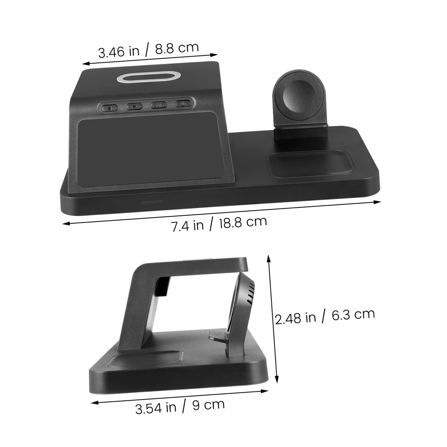 SHINEOFI Station De Charge sans Fil pour Montre Connectée Et Appareils Support Horloge Numérique Chargeur Multifonctionnel