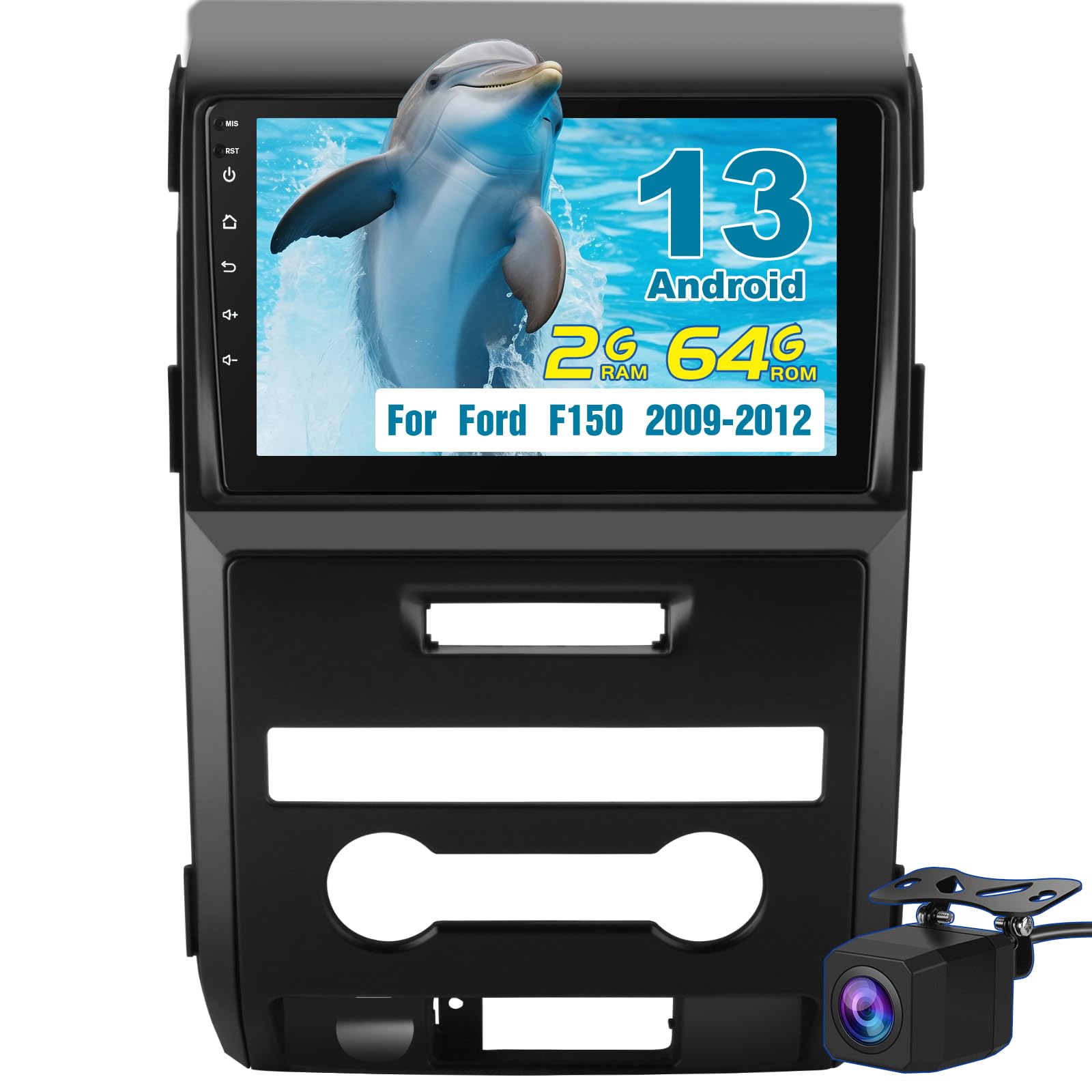 Votheon 9 inch Android 13 F150 radio with backup camera
