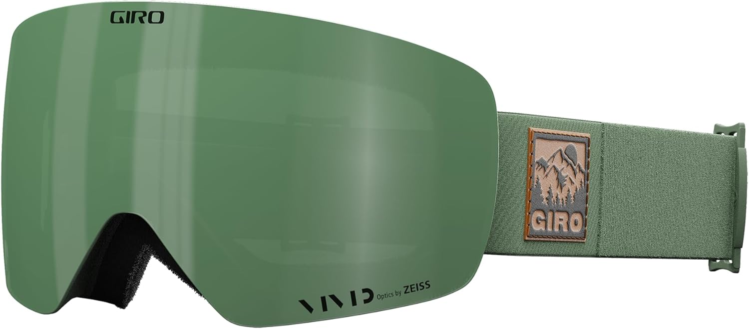 Giro Contour RS Adult Snow Goggles - Hedge Green Vista View Strap with VIVID Envy/VIVID Infrared Lenses