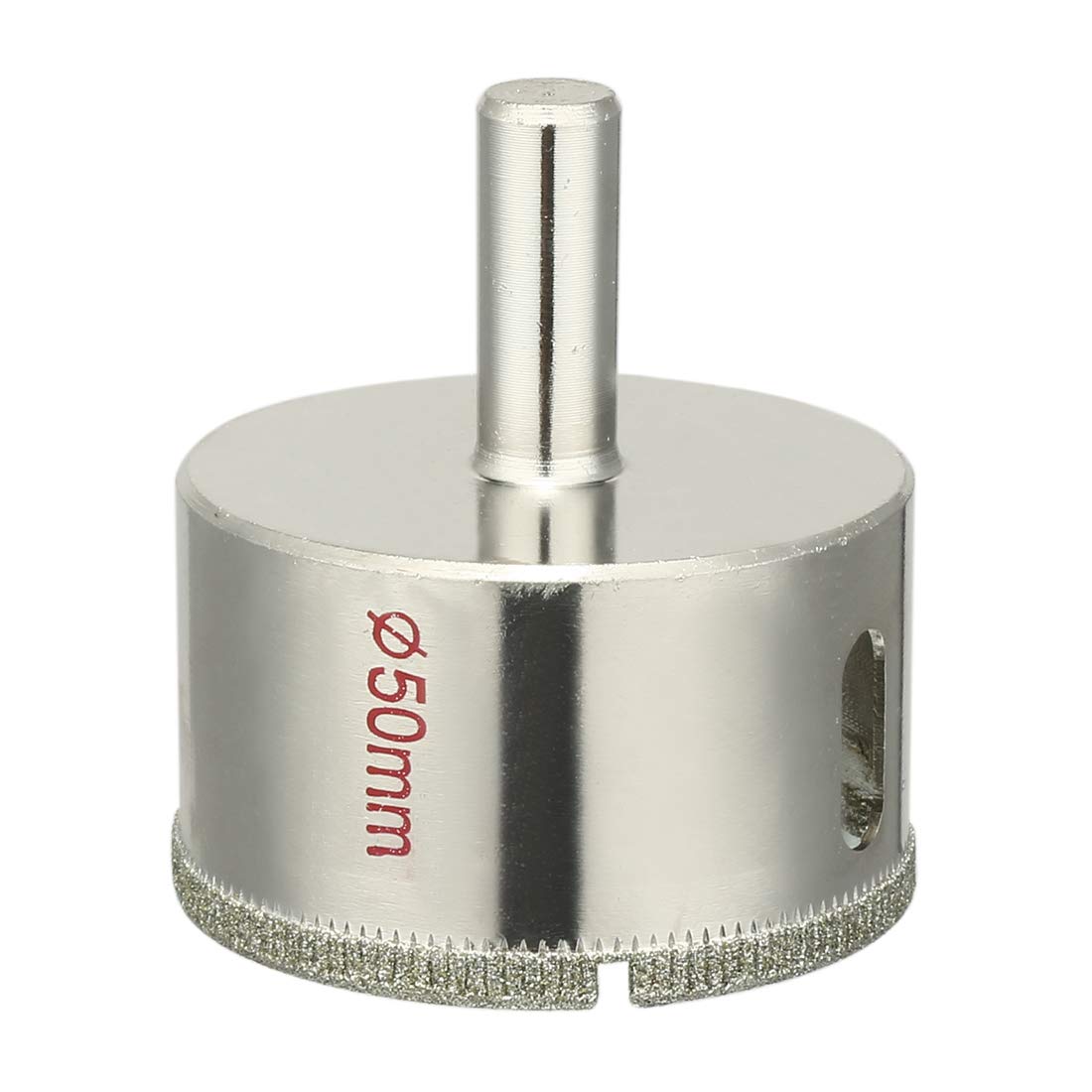 Uxcell Silver Sourcingmap 2-Inch(50Mm) Diamond Coated Glass Hole Saw Drill Bits For Ceramic Tile Marble Rock Porcelain Bottles Pots Brick