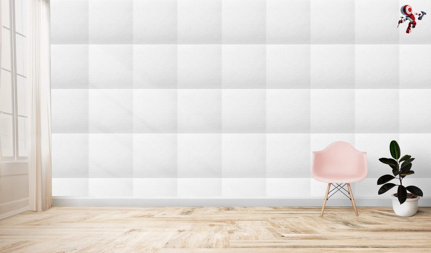 Polystyreen plaat voor plafond- en wanddecoratie, 3D-effect, warmte-isolatie, gemiddelde dikte 8 mm - afmetingen 50 x 50 cm, verpakking van 10 vierkante meter (40 platen), lijm voor polystyreen platen inbegrepen (B006 Polystyreen plaat voor plafond- en wanddecoratie, 3D-effect, warmte-isolatie, gemiddelde dikte 8 mm - afmetingen 50 x 50 cm, verpakking van 10 vierkante meter (40 platen), lijm voor polystyreen platen inbegrepen (B006
