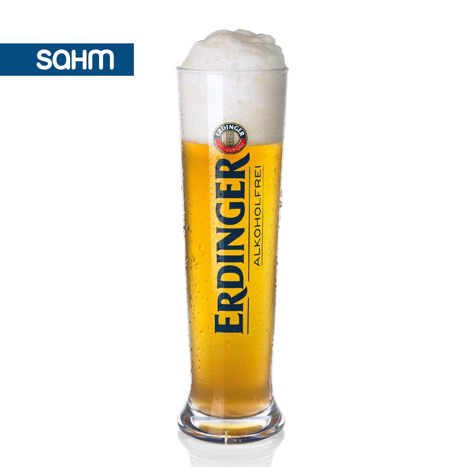 Sahm ERDINGER Alkoholfrei Weizenbierglas 0,5 l Set - 6 Weizenbiergläser 0,5 l - Ideale Weissbiergläser