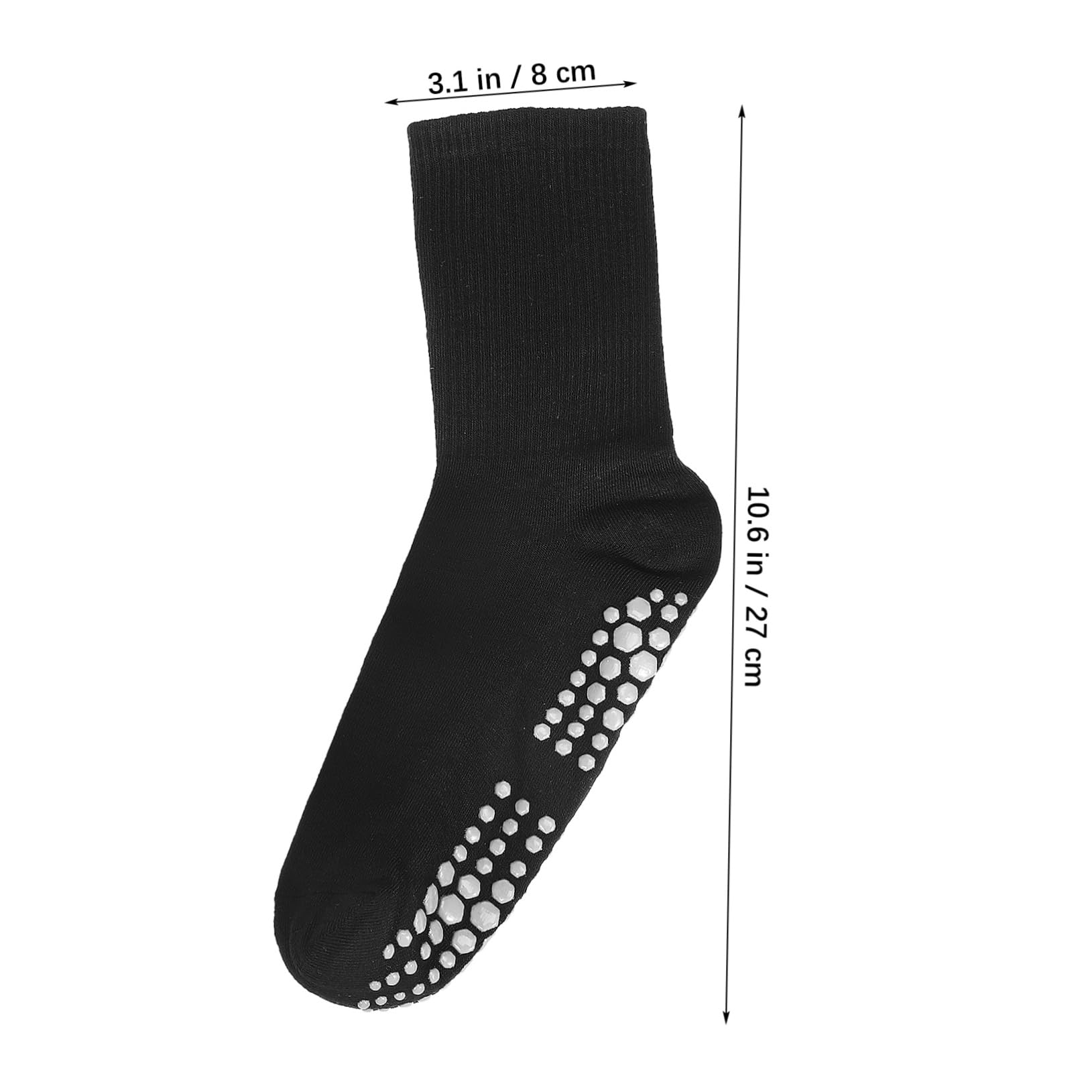 Mikinona Yoga Socks Grip 5 Pairs Non Slip Socks Comfortable Cotton for Men Women Elastic Above Ankle