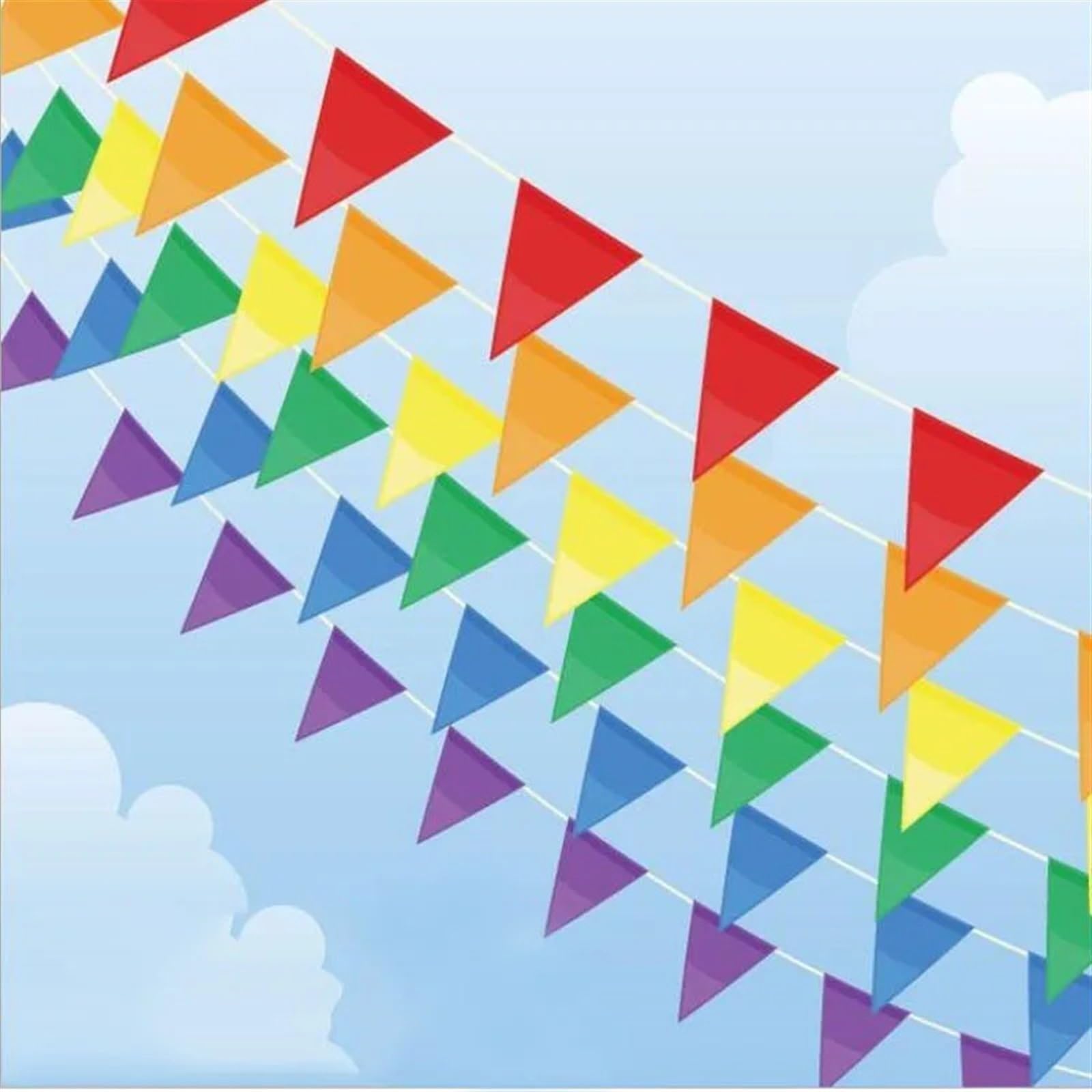 PULaif Bunting Banner, Triangle Bunting Pennant Fabric Banner 80 Meters for Wedding Festival Birthday Flags