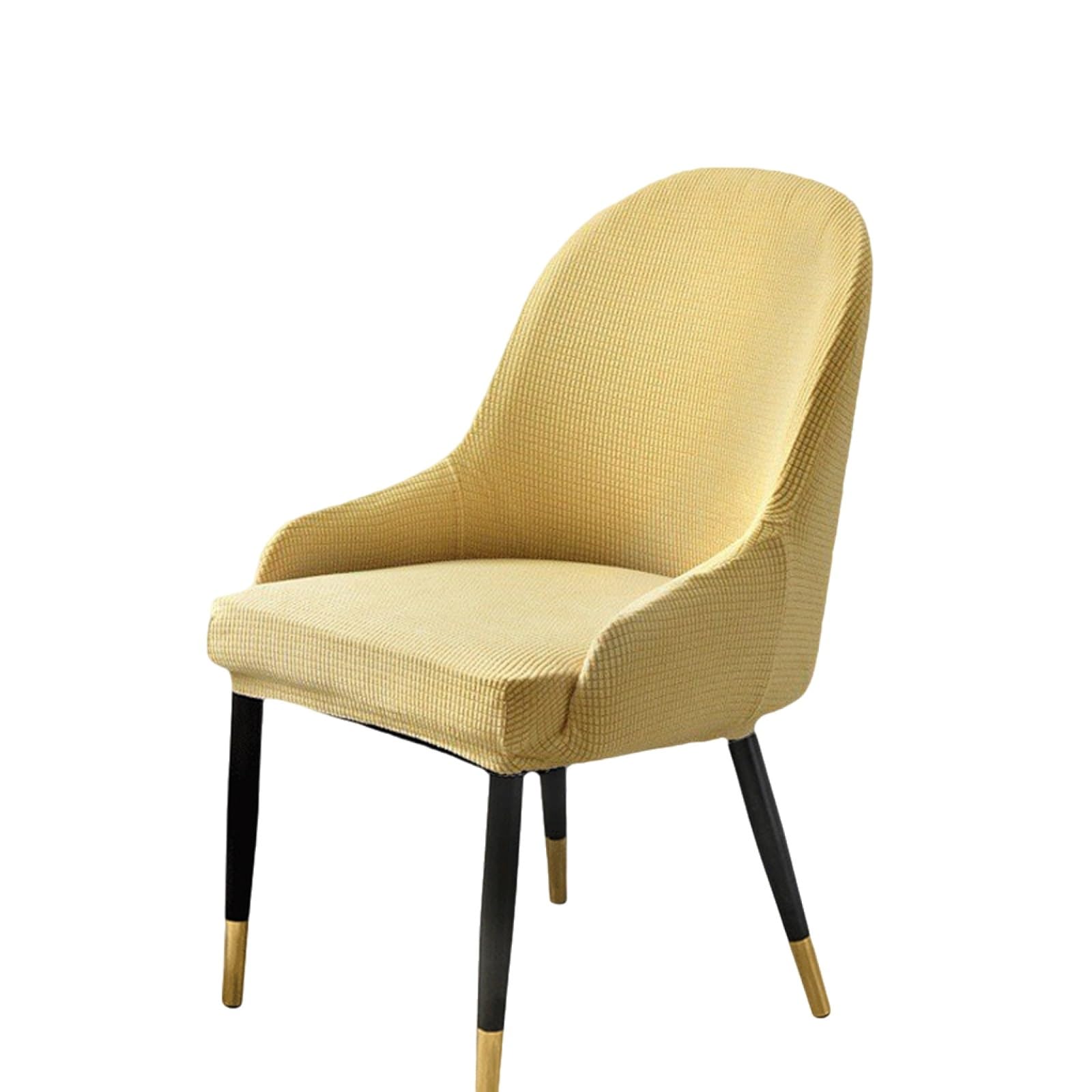 Housse protection chaise élastique lavable orange pour dossier rond