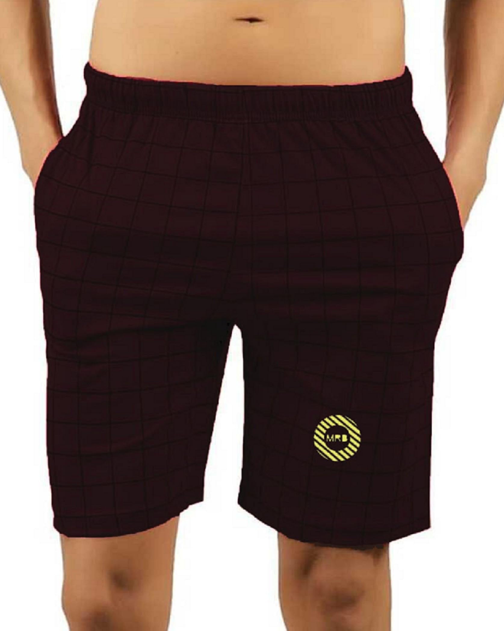 Men Fashionable Checked Shorts | Regular WEAR | 2 Side Zipper Pockets | Ideal for Causal OUTINGS | Pack of 1