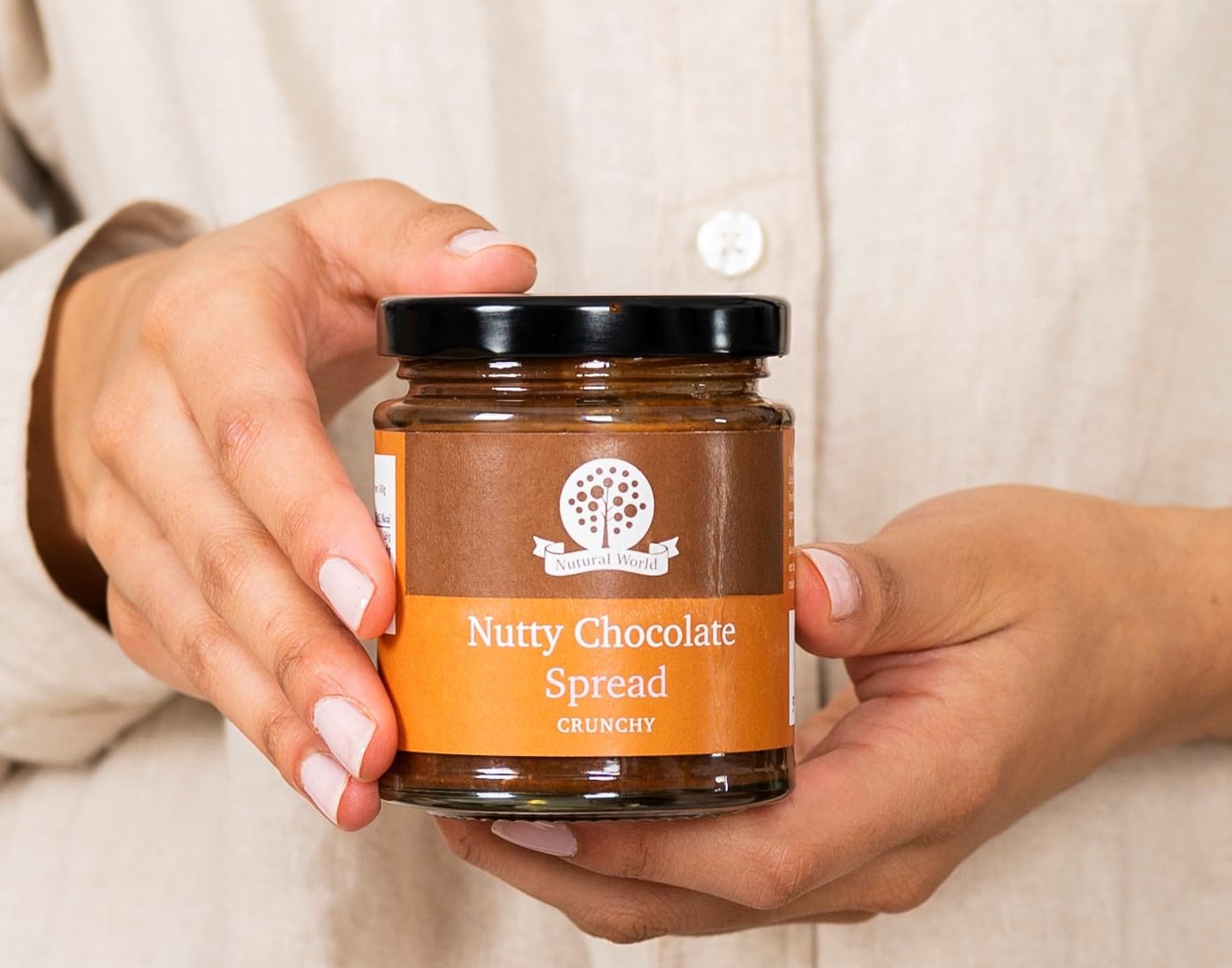 Nutural World - Crema De Chocolate Crujiente Con Nueces (1kg)