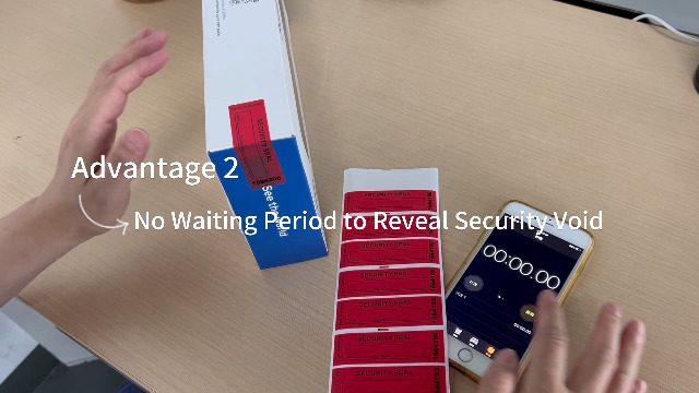 Etichette Antimanomissione 100 Pezzi - Sigilli Di Sicurezza Void Rossi 30x90mm Con Numeri Unici - Foto 11