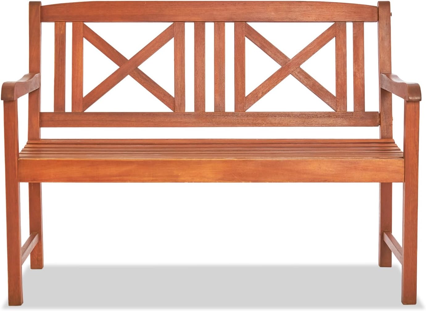 Amazon.com: Outvita Outdoor Wooden Garden Bench, 2-Person Acacia Wood ...