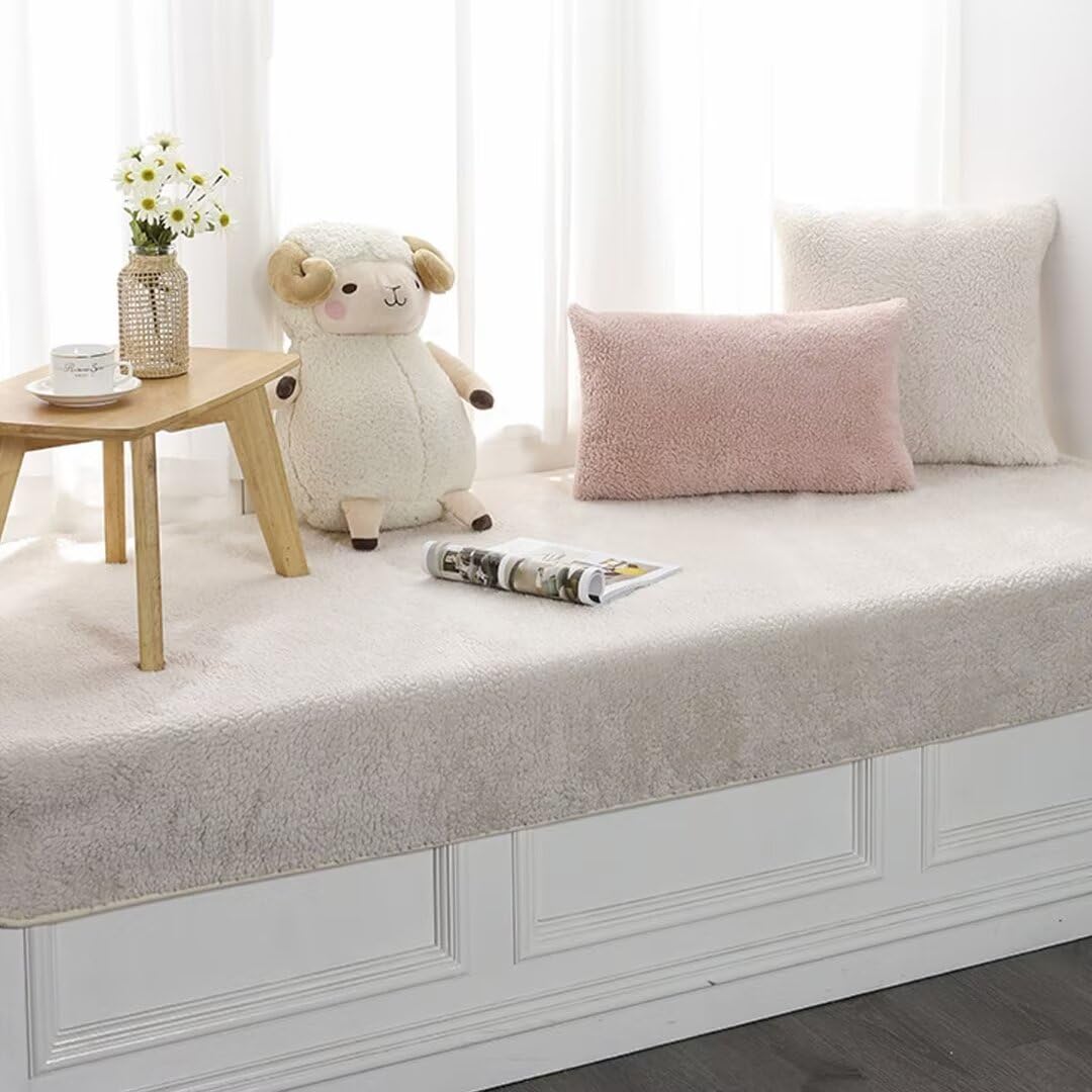 BohrenCL Sherpa Fleece Sofa Cover, Funny Fuzzy Universal Non Slip L Shape Couch Cushion Cover, Super Soft Washable Sofa Protector - Image 4