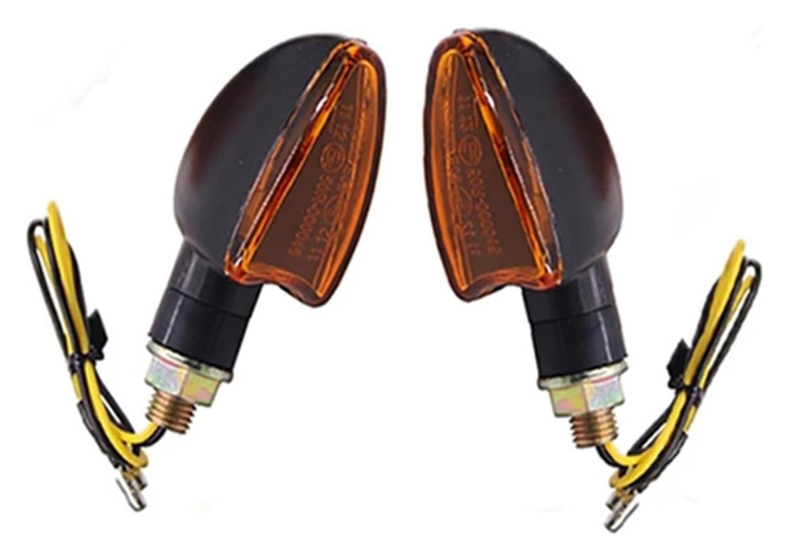 Indicatore Direzione Anteriore Moto Frecce Indicatori di Direzione Luci Lampada 12V 10mm Indicatore(2 PCS-Short)