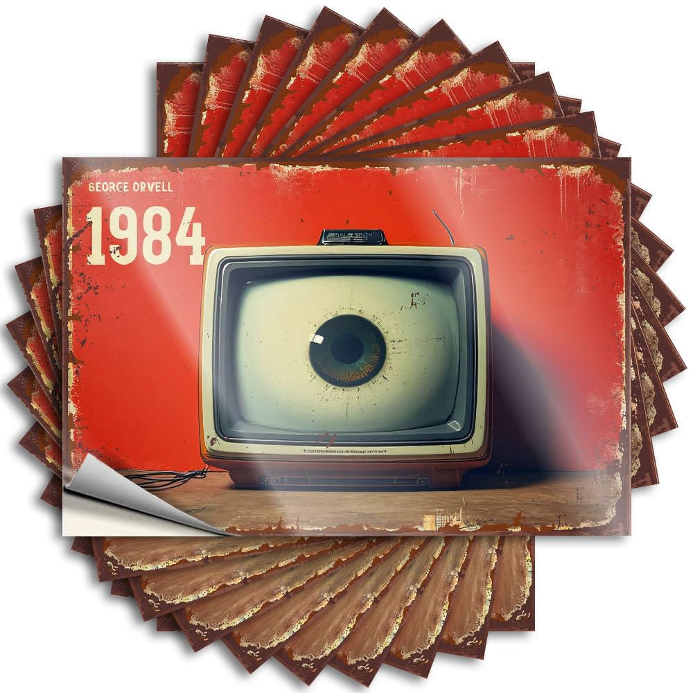 Fzfn Colour Bumper Kitchen Decorations | Crazy Case George Orwell's '1984' - A Glimpse Into Totalitarian Surveillance For Sports(8X12cm)