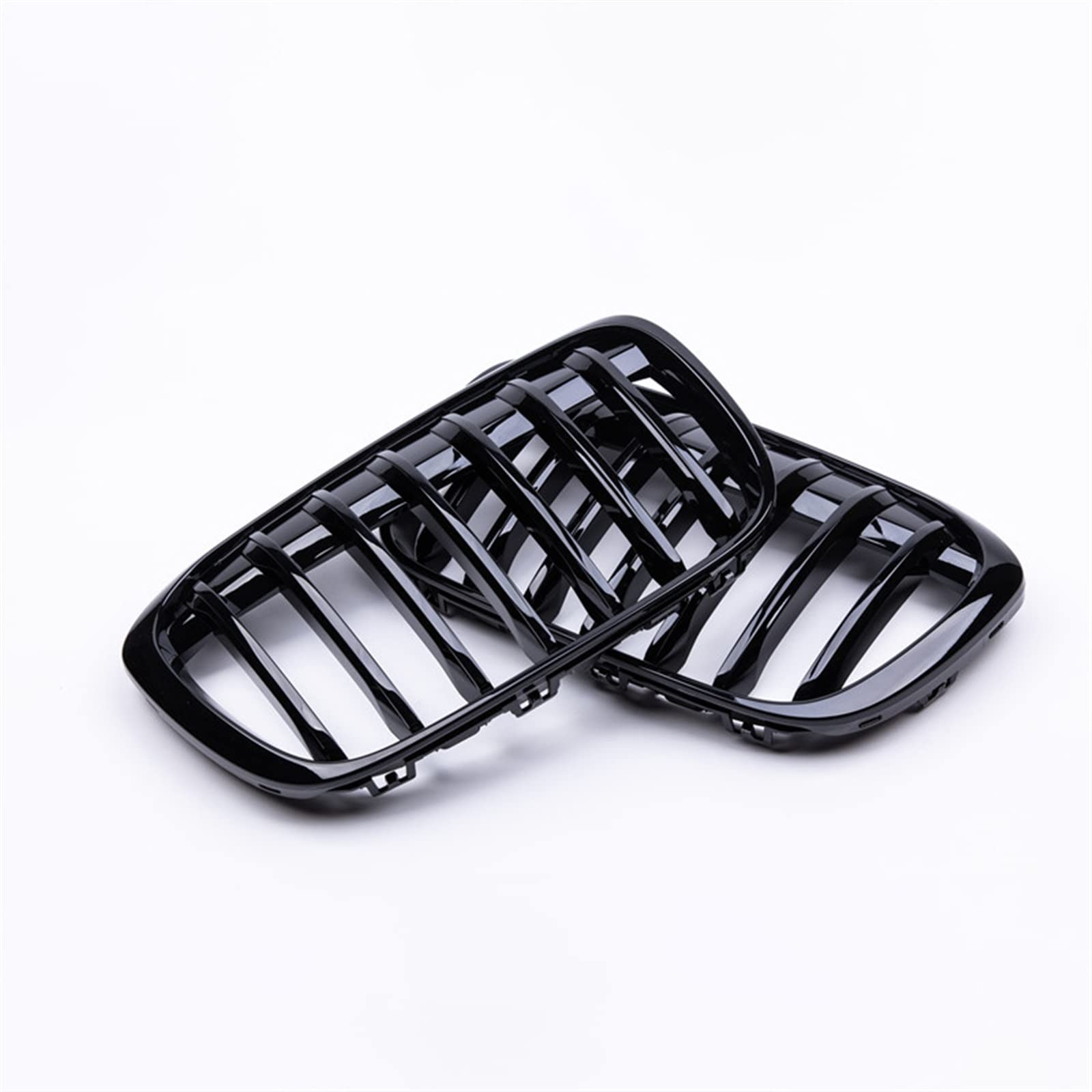 front Grilles Compatible With BMW For X1 F48 F49 2016 2017 2018 2019 Upper Grille Cover Air Intake Grill Bumper Hood Car Front Kidney Grilla (Color : Closs Black)